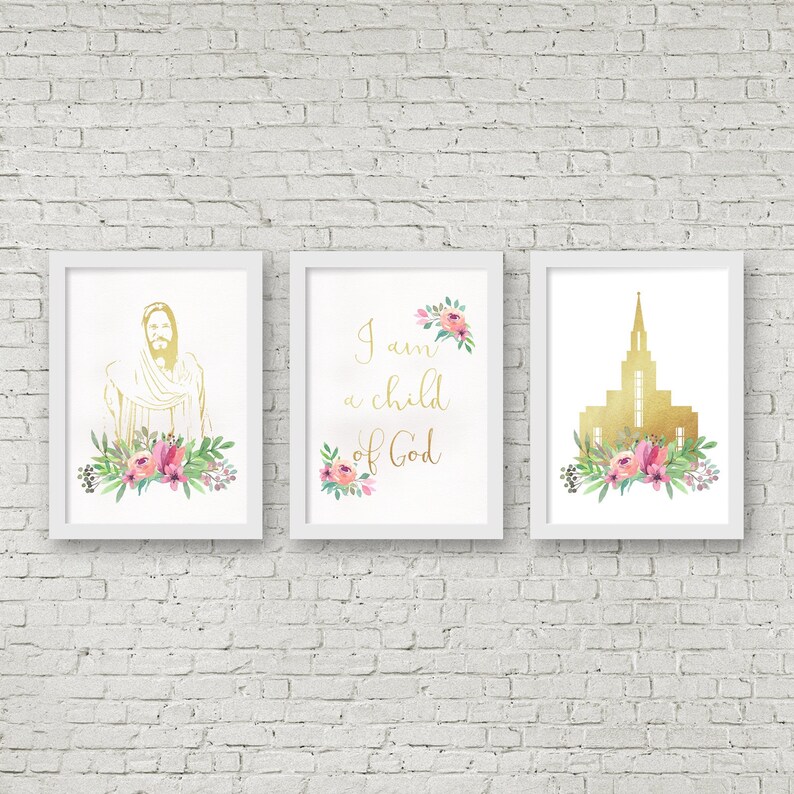 Custom Lds Art Set Christ Jesus I Am A Child Of God Etsy - image 0